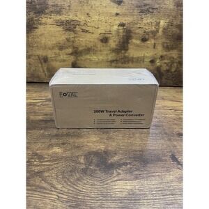 Foval 200W Travel Adapter & Power Converter w/ 4 Plug Adapters & 4 USB Ports NEW